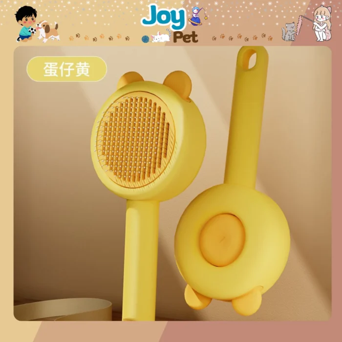 Lược chải lông rụng cho chó mèo màu vàng cá tính