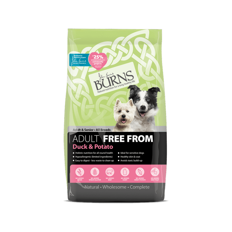 Burns free from duck and potato